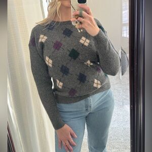 John Ashford Multicolor Argyle Sweater